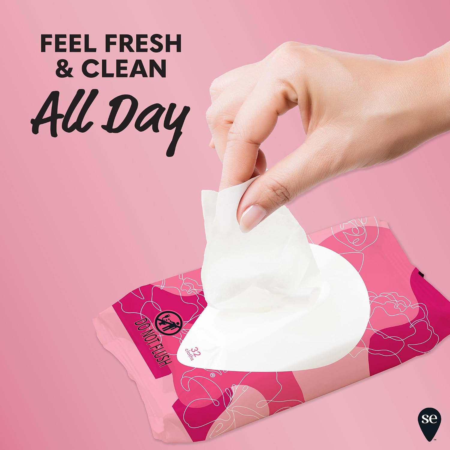 Summer's Eve Refreshing Feminine Wipes, Sheer Floral, 32 Count, 4 Pk | Resealable, Vaginal Wipes, Feminine Care to Help Remove Vaginal Odor, Gynecologist Tested, Gentle Wipes Cleanse Intimate Area - Image 2