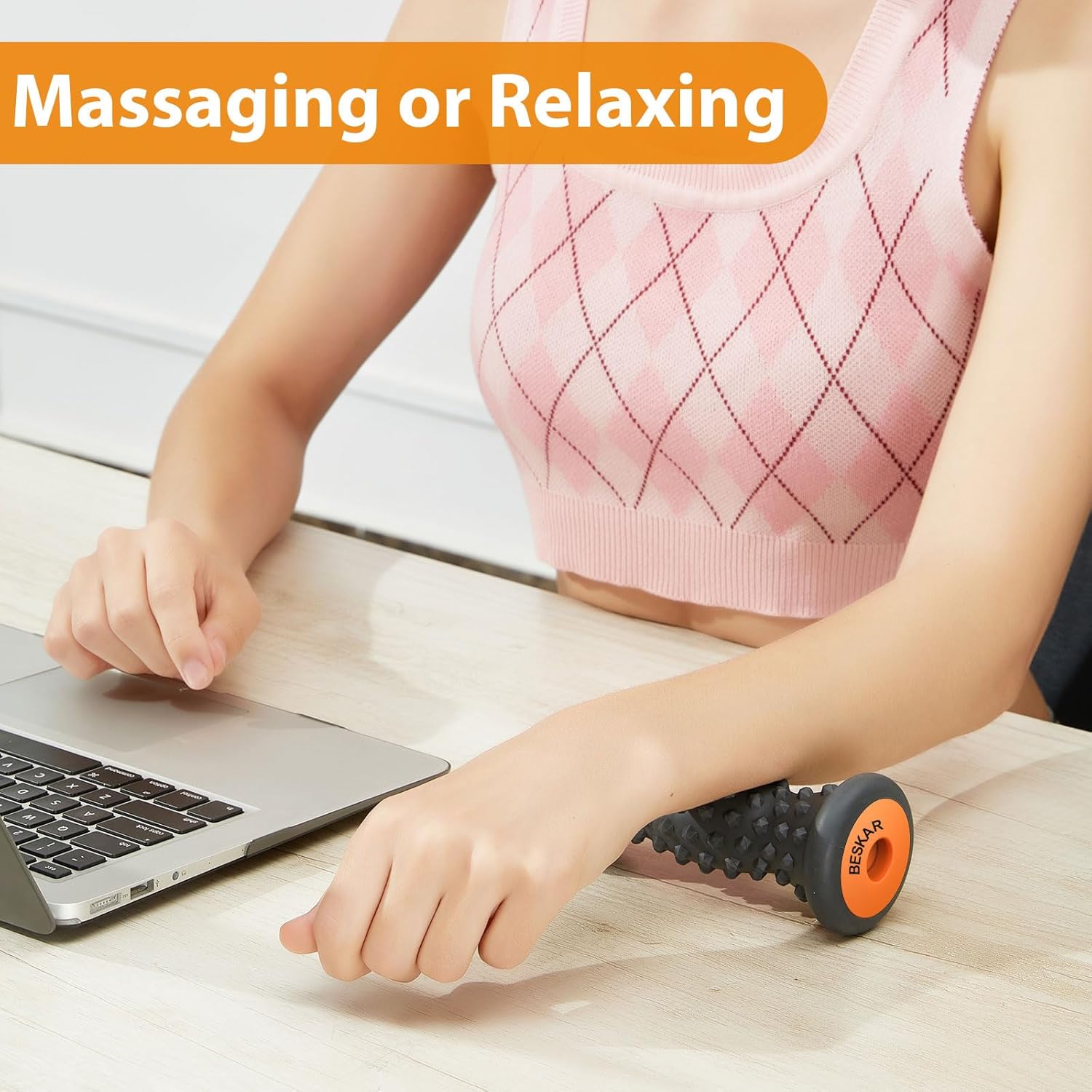 BESKAR Foot Massager Roller for Plantar Fasciitis Relief | Portable Foot Roller to Deep Tissue Muscle Massage, Foot Arch and Heel Pain, Foot Trigger Point Therapy, Reflexology Tool - Image 6