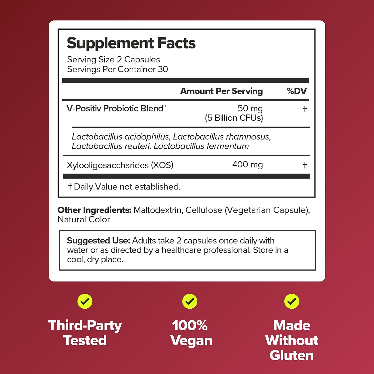 URO Vaginal Probiotics for Odor, Flora & pH Balance – 30-Day Supply - Image 6