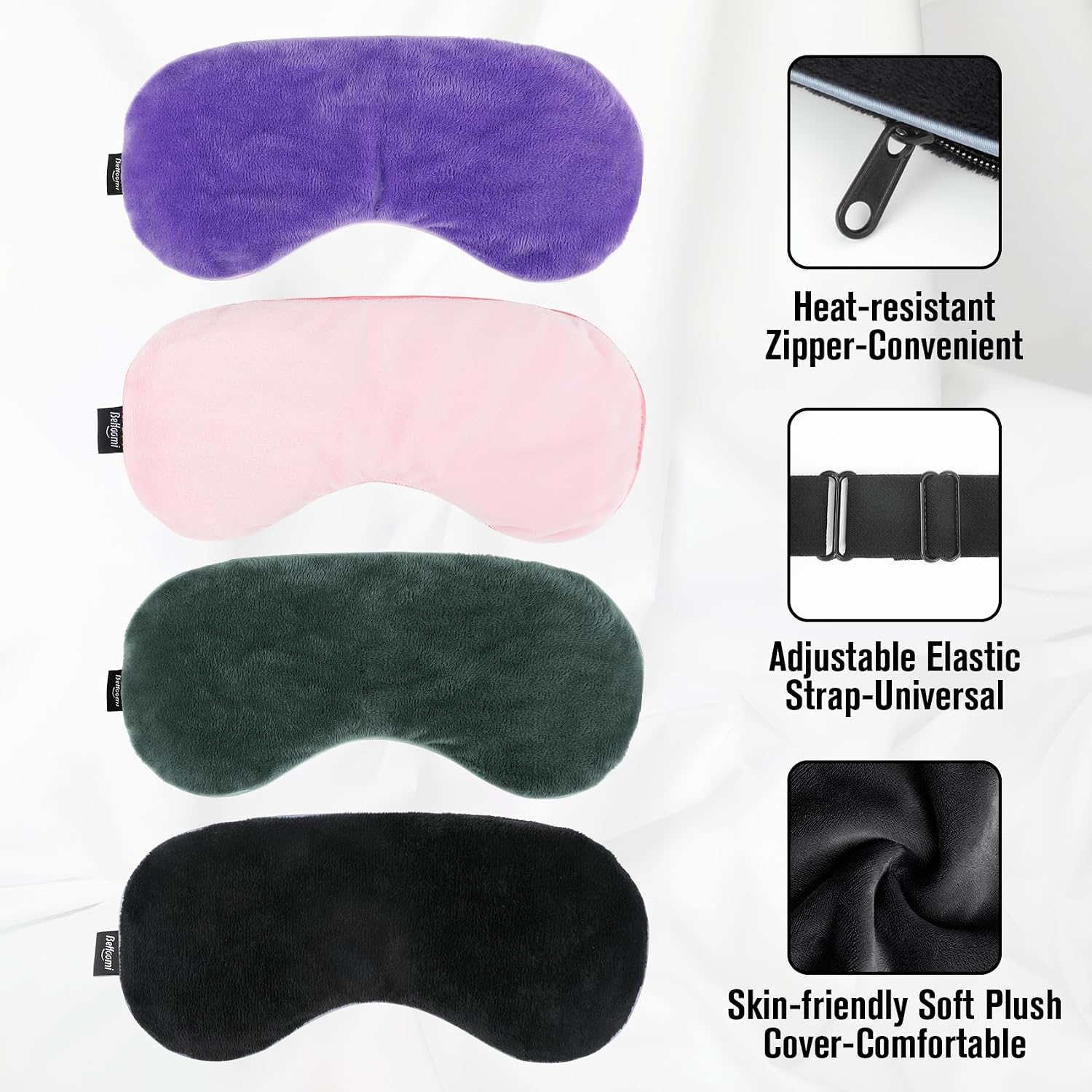 Cooling & Heated Eye Mask, Weighted Eye Mask for Sleeping, Black | Warm Compress for Eyes, Microwavable Reusable Hot & Cold Eye Mask for Dry Eyes, Sleep Mask for Home, Office, Gifts for Women - Image 7