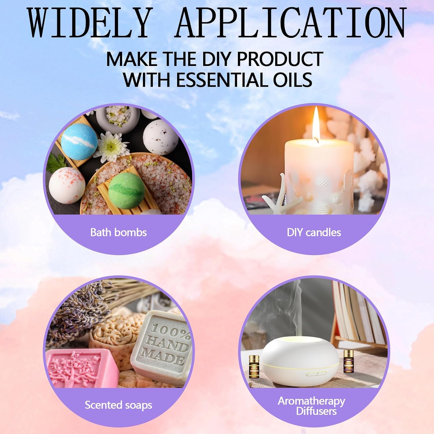Essential Oils Set - Top 15 Scents for Diffuser, Humidifier, Skin Care, Aromatherapy, Massage, Candle & Soap Making - Fragrance Gift Set (5ml) - Image 6
