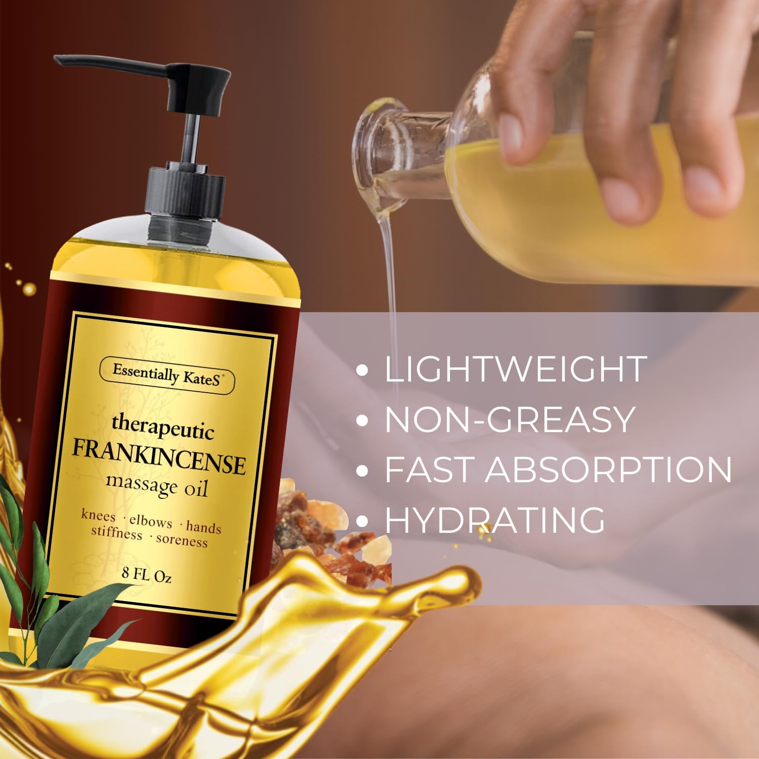 Essentially KateS Frankincense Oil Massage Oil – Body Oil for Sore Muscles, Back, Neck & Shoulders with Frankincense, Lavender & Sweet Orange, 8 fl oz - Image 7