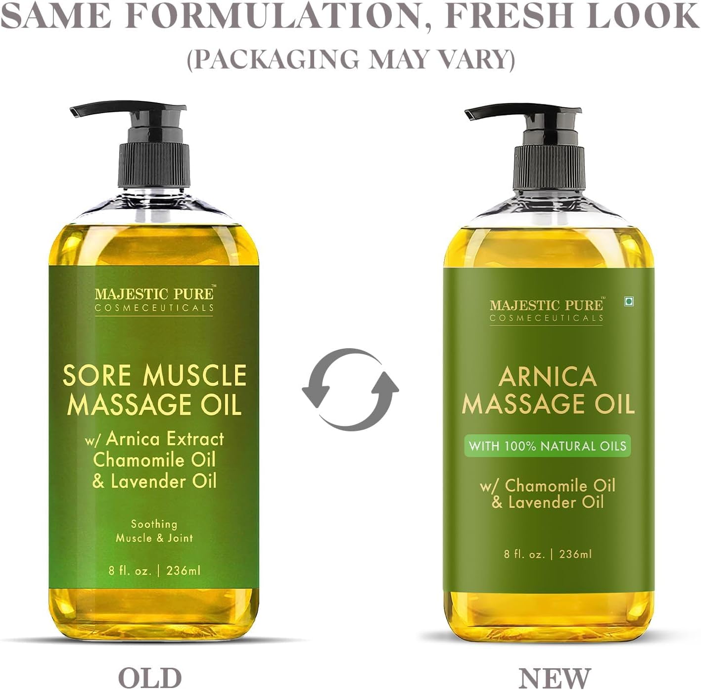 Majestic Pure Arnica Massage Oil, Relaxing Body Oil, 8 Fl Oz | 100% Natural Oil Ideal for post-workout body rubs; smooth glide absorbs fast, leaves skin soft, hydrated, never greasy. - Image 2