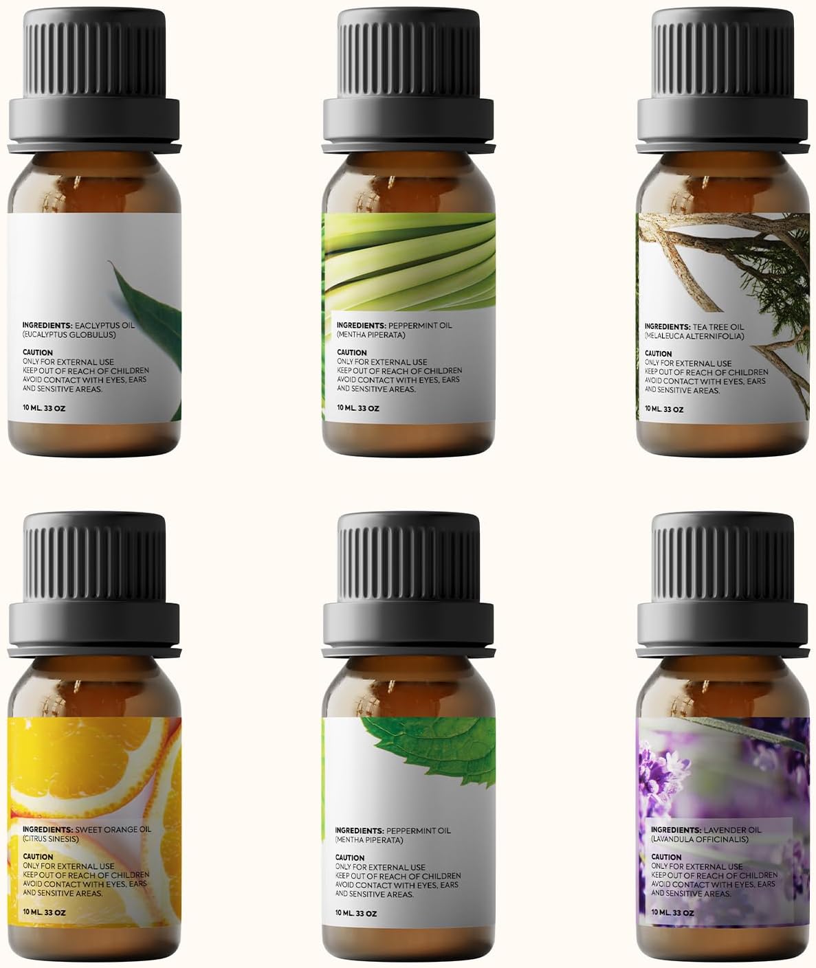 Essential Oils Set by Pure Aroma - Top 6 Aromatherapy Oils Gift Set-6 Pack, 10ml (Eucalyptus, Lavender, Lemongrass, Sweet Orange, Peppermint, Tea Tree) - Image 6