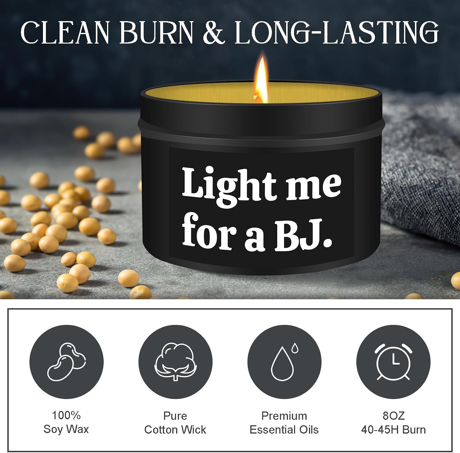 Gifts for Him Boyfriend Husband Funny Anniversary Wedding Birthday Gifts for Men Naughty Engagement Gift for Couples Husband Boyfriend Birthday Gift Ideas, Unique Romantic Lavender Candle for Men - Image 3