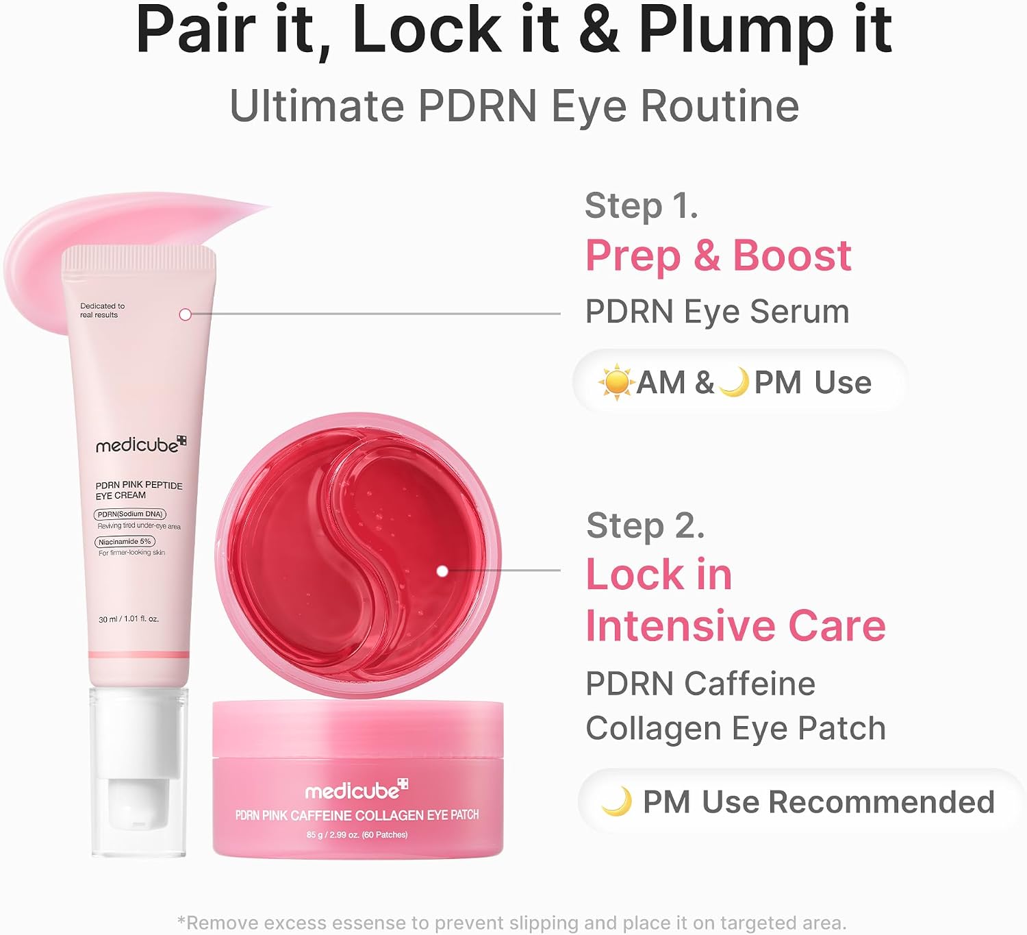 medicube Eye Patch PDRN Caffeine Collagen - Firming Gel Patches, | Age-Defying Care with Retinol & Collagen - Gel Patches for the Appearance of Dark Circles, Undereye Bags, Korean Skincare - Image 7