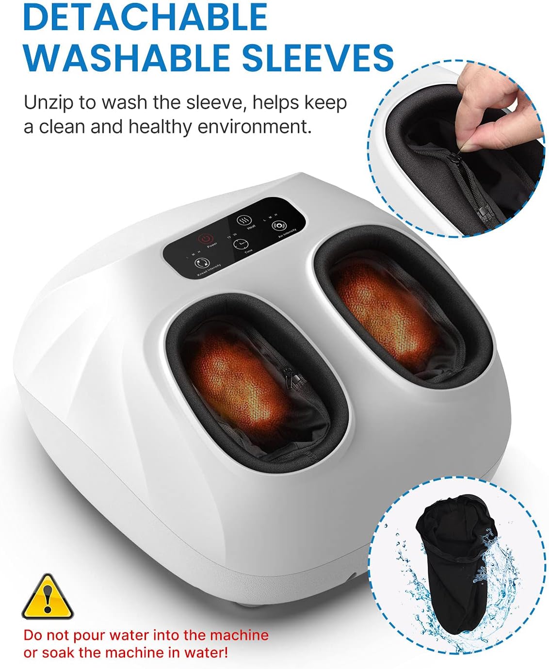 RENPHO Shiatsu Foot Massager with Heat for Plantar Fasciitis FSA Eligible | Massages Toes, Instep, Arch & Ankles, Cordless Remote, 3 Kneading Levels, Size 14, FSA Eligible HSA, Gifts for Women & Men - Image 5