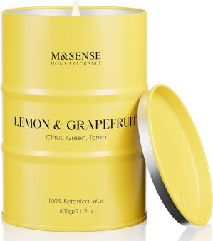 M&SENSE Lemon Candle Large for...