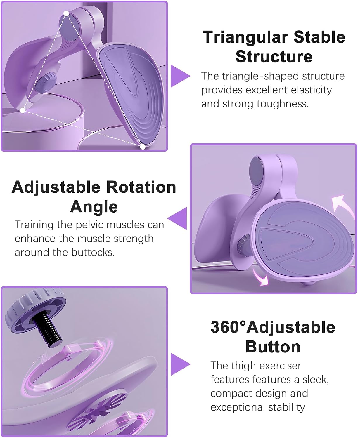 Kegel Exerciser Pelvic Floor Muscle Exercise Devices Inner Thigh Trainer | 35LB Resistance, Hip Strengthener & Abductor, Leg & Home Workout for Postpartum Recovery, Hip Exerciser for Women & Men - Image 2