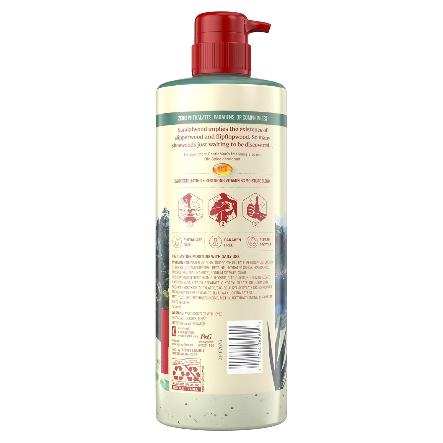 Old Spice GentleMan's Exfoliating & Moisturizing Body Wash for Men, 24/7 Shower Fresh with Long Lasting Scent, Renewing Vitamin B3 Blend, Sandalwood + Aloe Vera Scent, 26 oz - Image 11