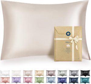 Bedsure Satin Pillowcase with Zippe...