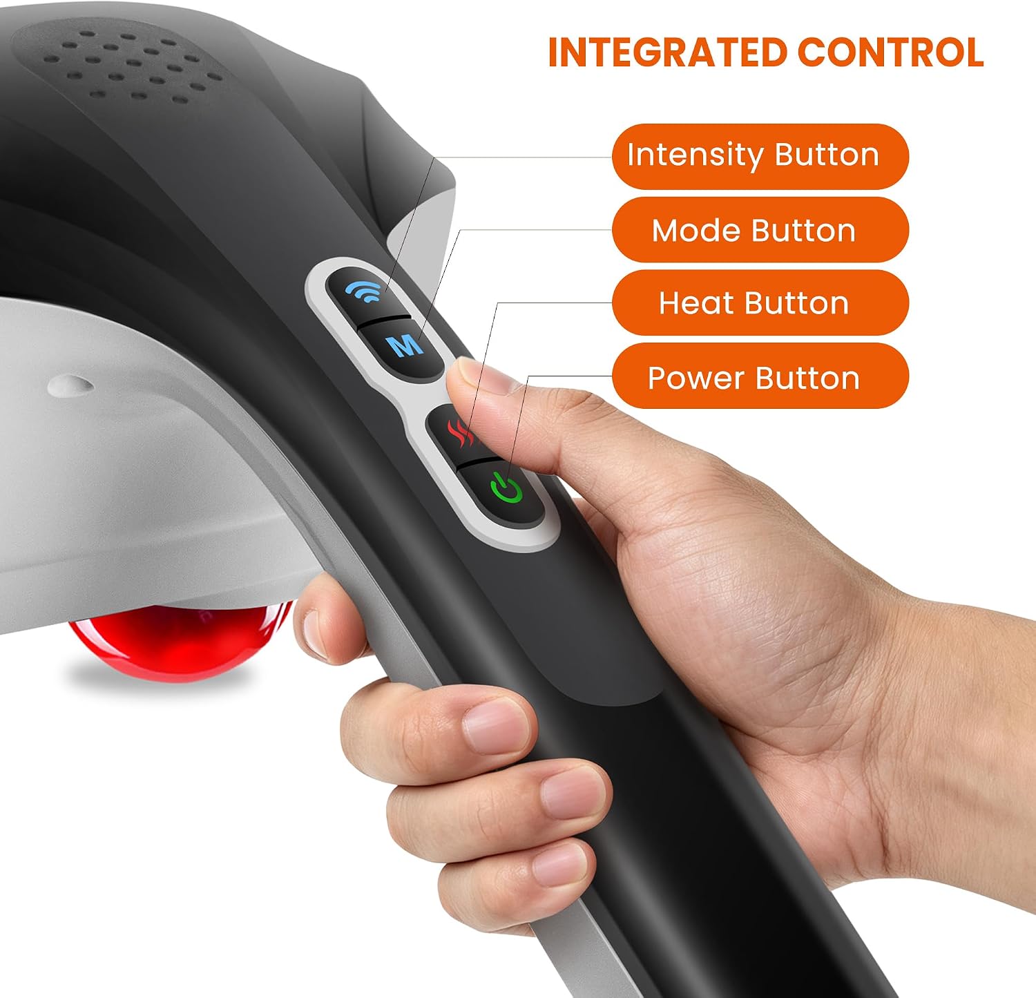 Snailax Cordless Handheld Back Massager with Heat, Deep Tissue Percussion Massager, 3 Sets of Dual Pivoting Heads,Rechargeable Hand Held Massager for Neck,Back Shoulder,Calf,Legs - Image 7