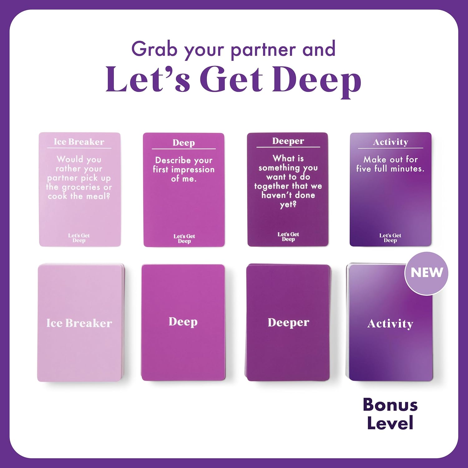 Let's Get Deep by Relatable, A Question Card Game for Couples, Great for Date Night Ideas, Couples Gifts, Wedding Gifts, and Long Distance Relationship Gifts, Includes 200 Cards to Build Up Intimacy - Image 2