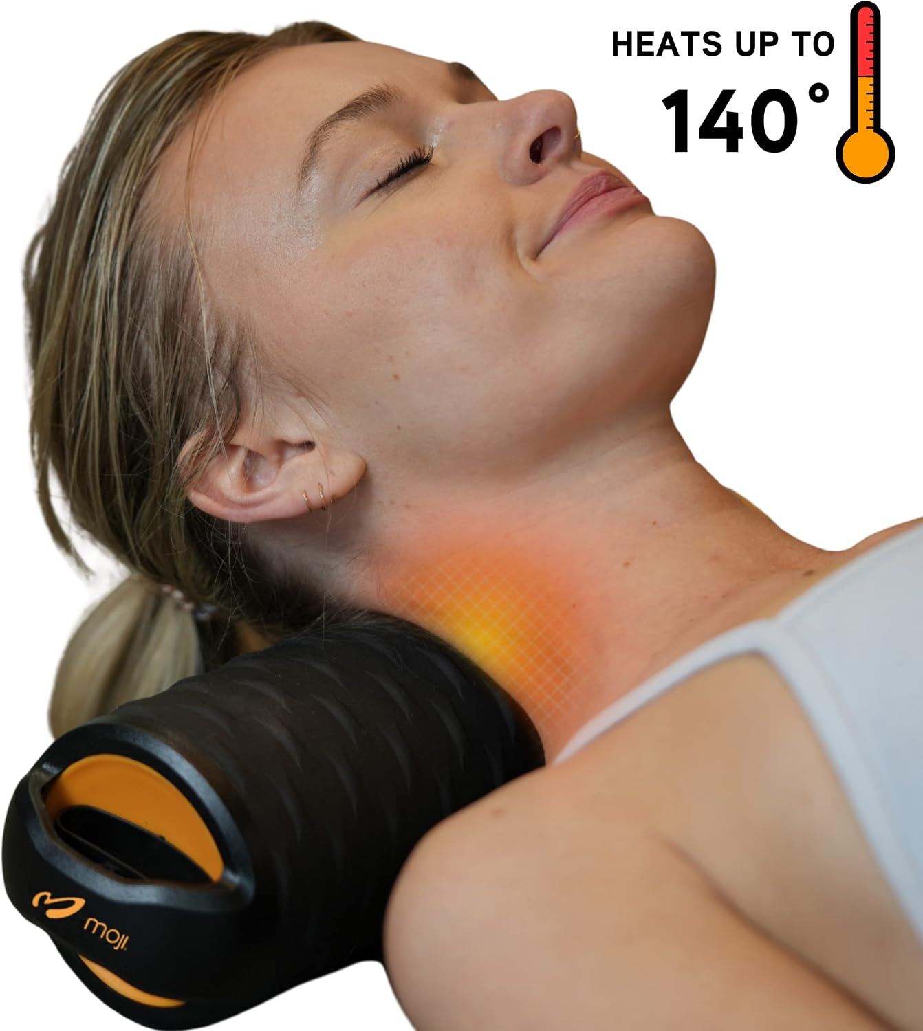 MojiHeat Roller V3, Heated Roller for Back & Neck Pain, Great Replacement for Your Traditional Foam Roller, Firm for Deep Tissue Massage, Physical Therapy, Exercise Recovery, Microwavable - Image 4