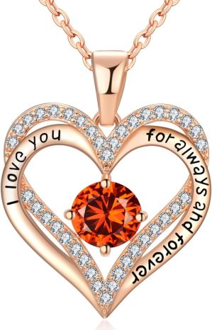 18K Rose Gold Necklaces for Women B...