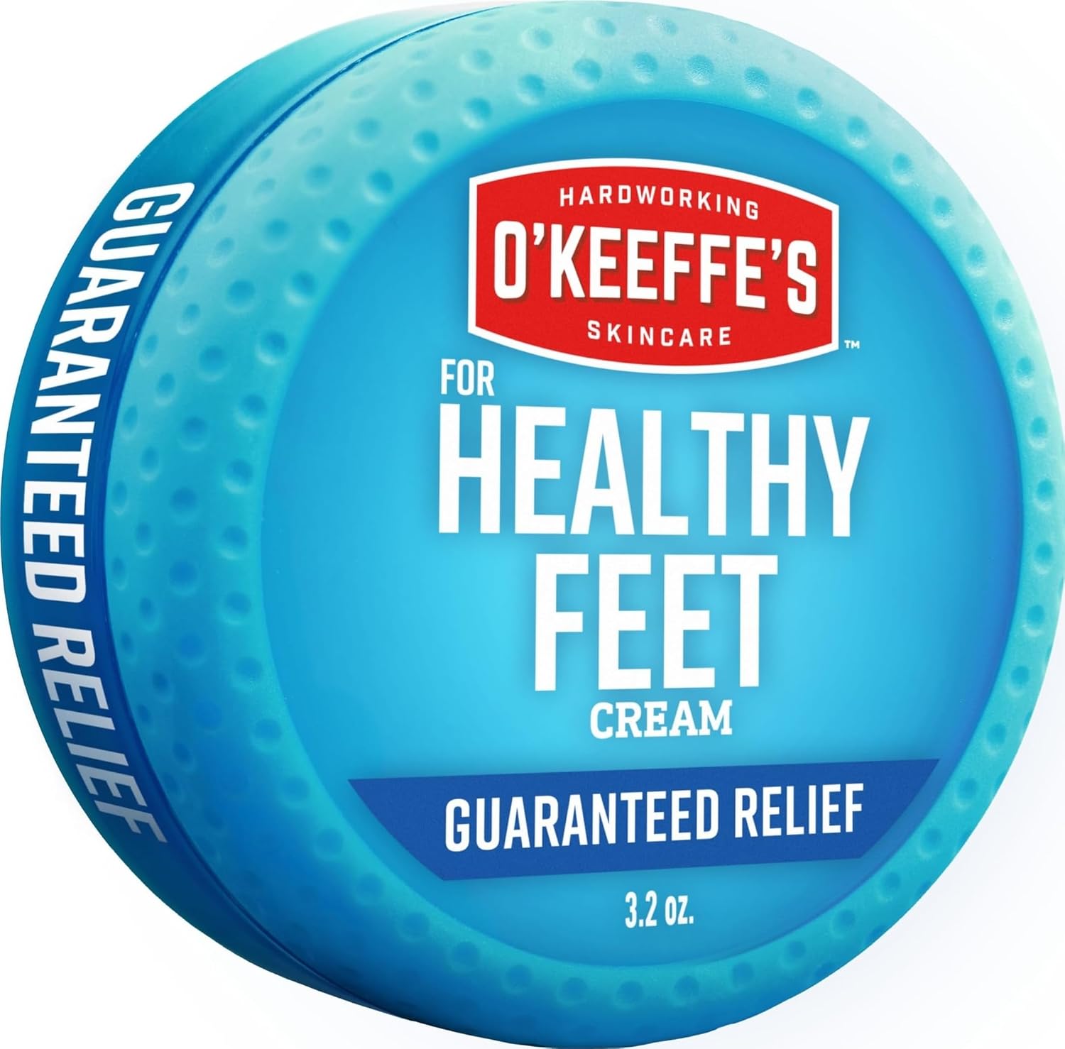O'Keeffe's Healthy Feet Foot Cream, 3.2 oz Jar, 1-Pack For Extreme Dryness | Repairs Extremely Cracked, Dry Feet, Retains Moisture Levels, Hypoallergenic, Non-Greasy, Instantly Boosts Moisture