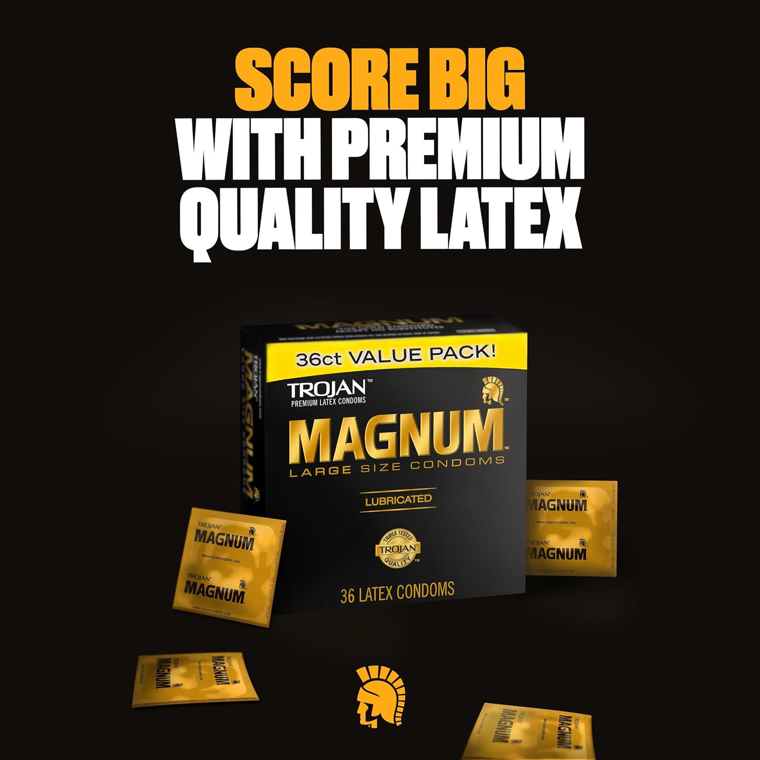 TROJAN Magnum Lubricated Large Condoms, Comfortable and Smooth Lubricated, America’s Number One Condom, 36 Count Pack | Comfortable and Smooth Lubricated Condoms, America's Number One Condom - Image 4