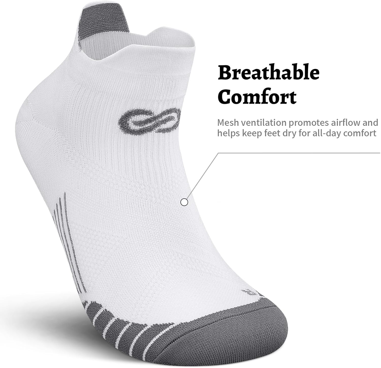Compression Socks for Men Women Ankle Running Socks for Plantar Fasciitis | Low Cut Athletic Ankle Socks with Ankle & Arch Support for Running, Cycling, Golf, Work, Plantar Fasciitis Relief - Image 6