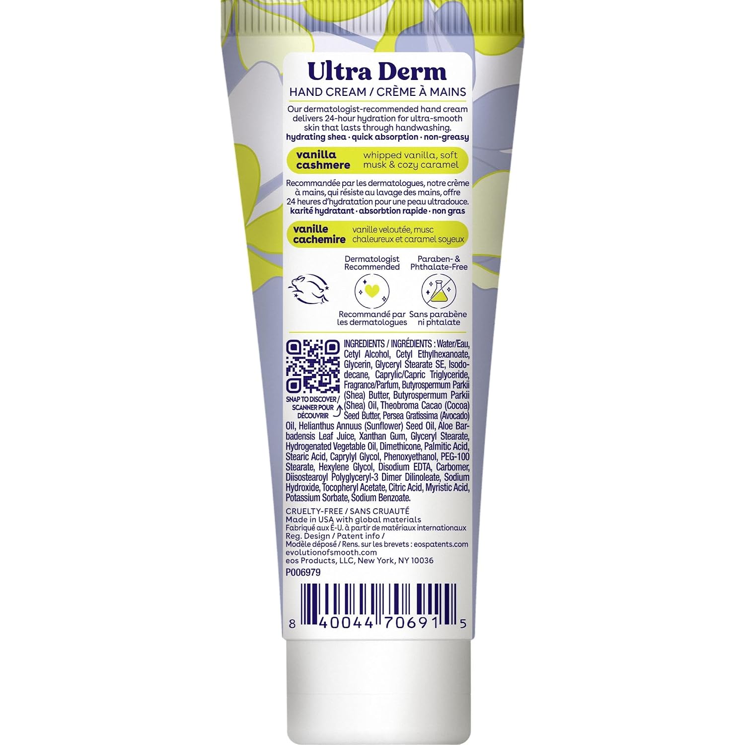 eos Shea Better Hand Cream - Vanilla Cashmere Hand Lotion | Instant Hydration + Lasting Protection | 2.5 oz - Image 7