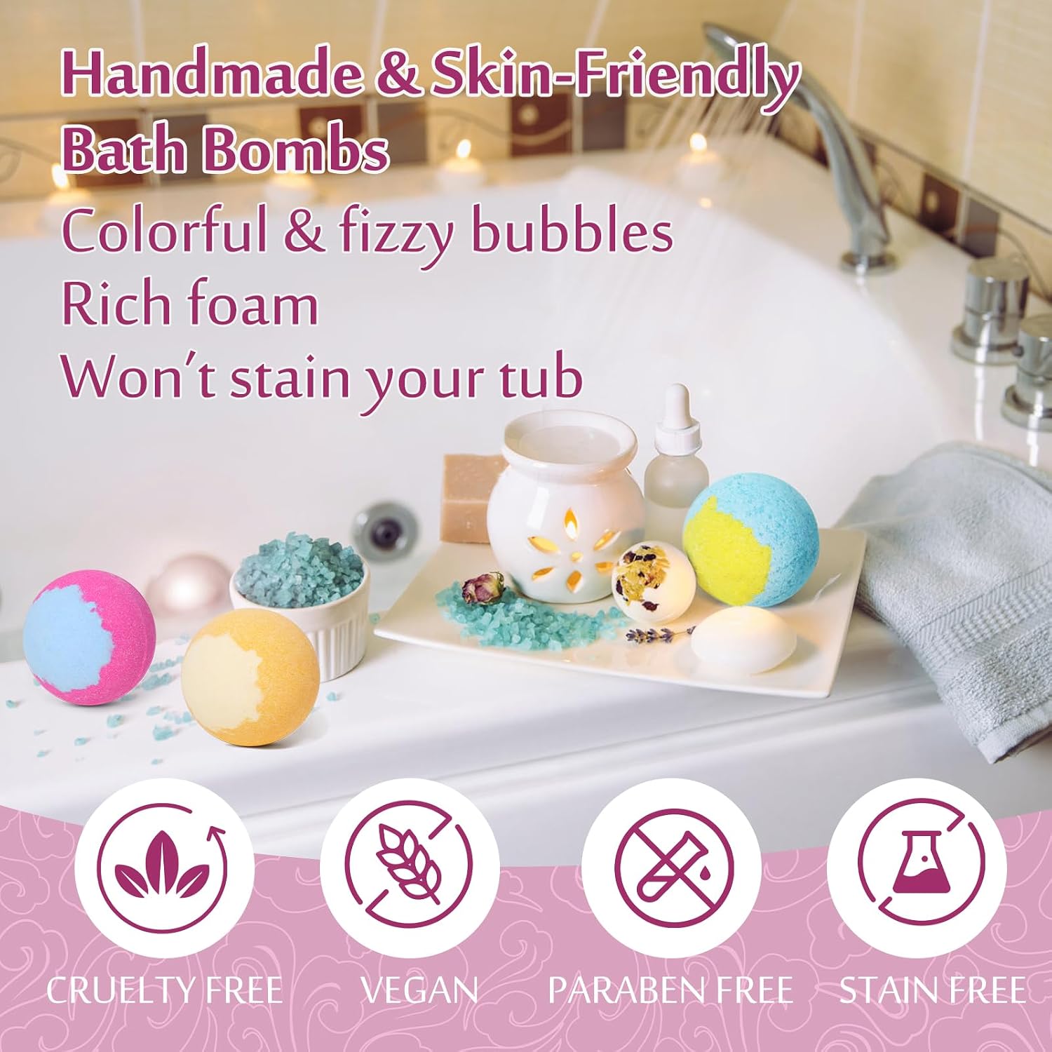 Bath Bombs for Women, 20 Bath Bombs Gift Set with Shea Butter Moisturizing & Essential Oils, Mothers Day Gifts for Mom, Women, Her/Him, Girlfriend, Wife, Birthday, Spa Relaxing Bubble Bath Fizzy Ball - Image 4