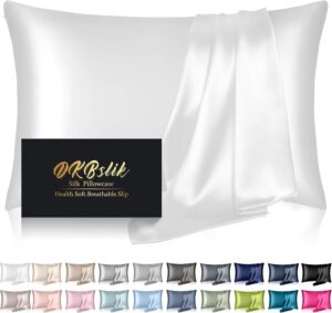 Silk Pillowcase for Hair and Skin, ...