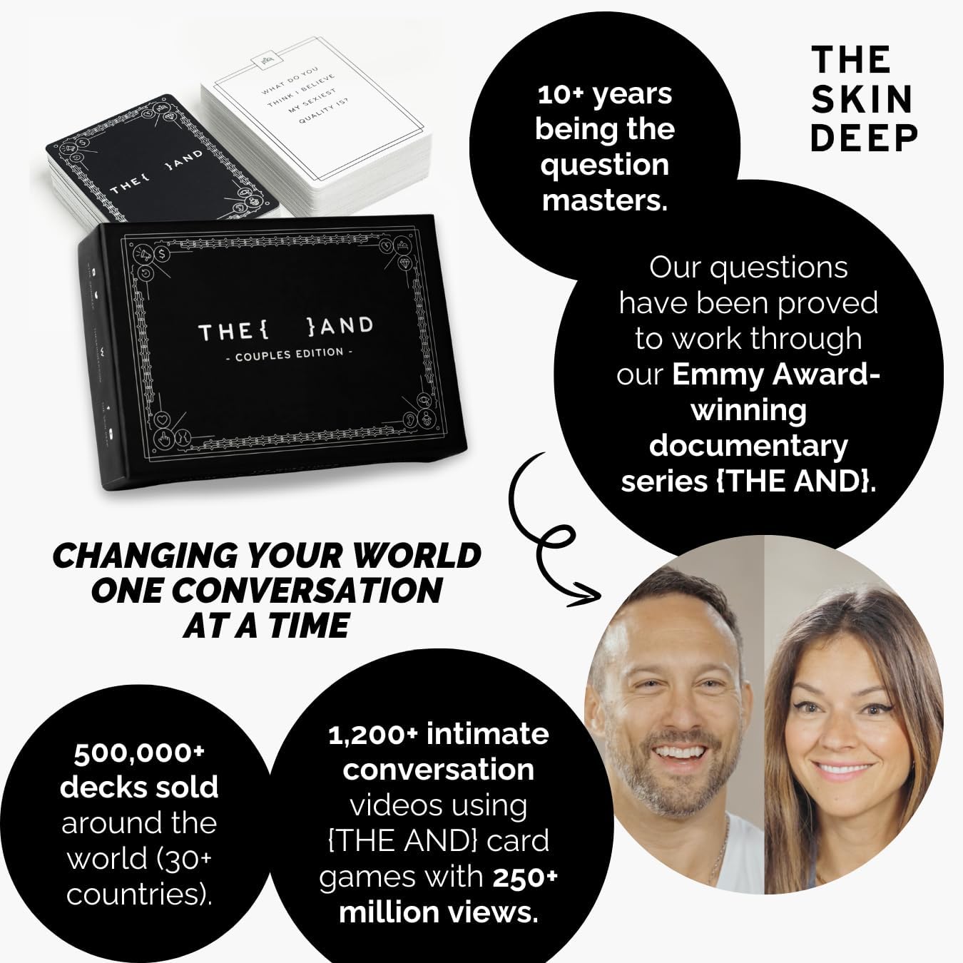 {THE AND} Couples Edition - 199 Meaningful Conversation Cards for Couples - Questions to Deepen Connection & Build Relationships - Date Night Card Game for Adults By The Skin Deep - Image 4