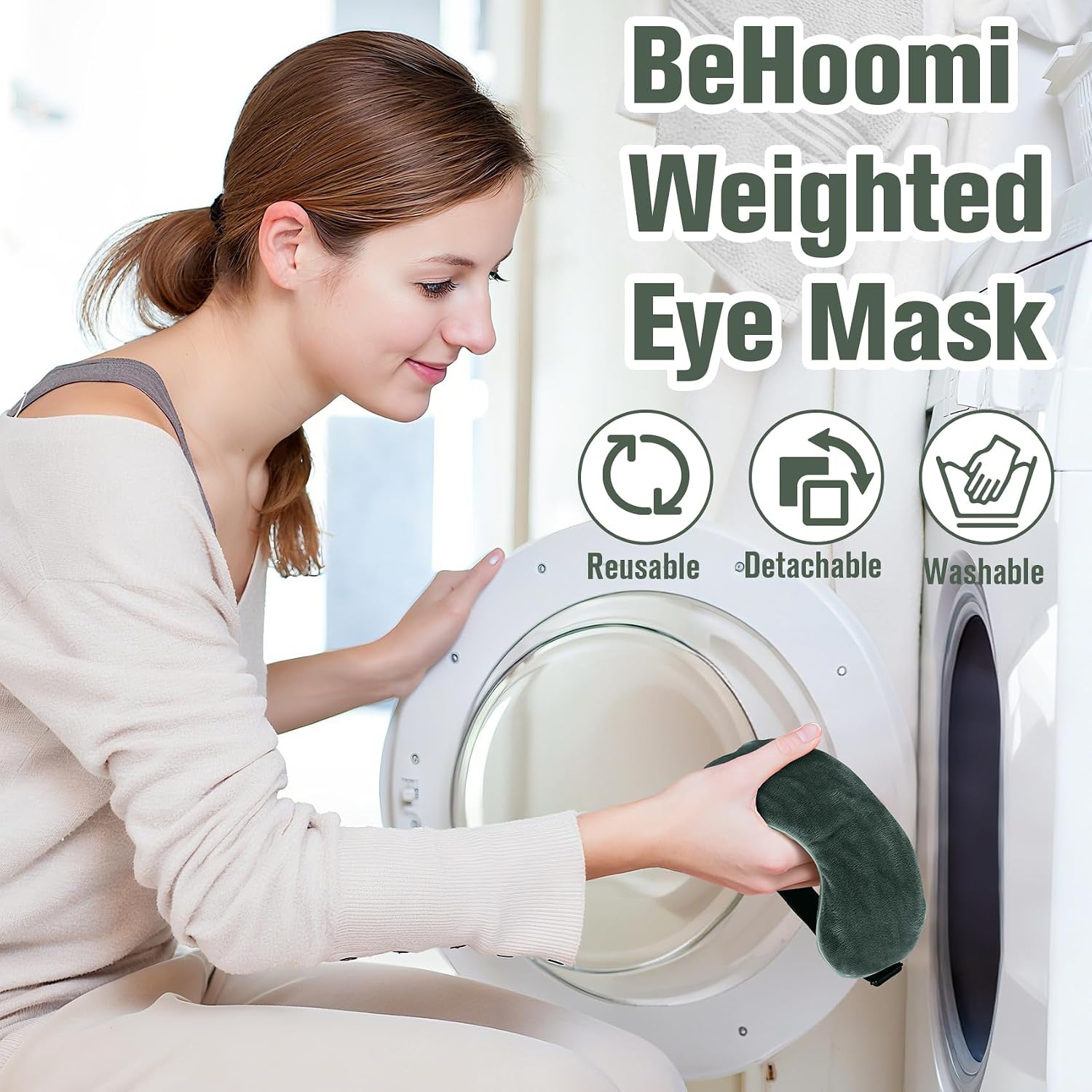 Cooling & Heated Eye Mask, Weighted Eye Mask for Sleeping, Grey | Warm Compress for Eyes, Microwavable Reusable Hot & Cold Eye Mask for Dry Eyes, Sleep Mask for Home, Office, Gifts for Women - Image 6