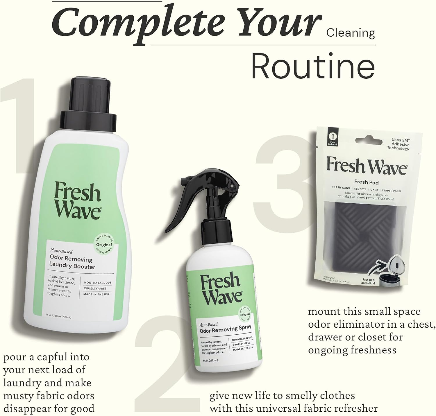 Fresh Wave Original Room and Fabric Air Freshener Spray, 2-Pk, 8 oz | Plant-based formula, Pet-safe and people-safe, Fabric and room deodorizer , For upholstery, carpets, shoes, and pet bedding - Image 6