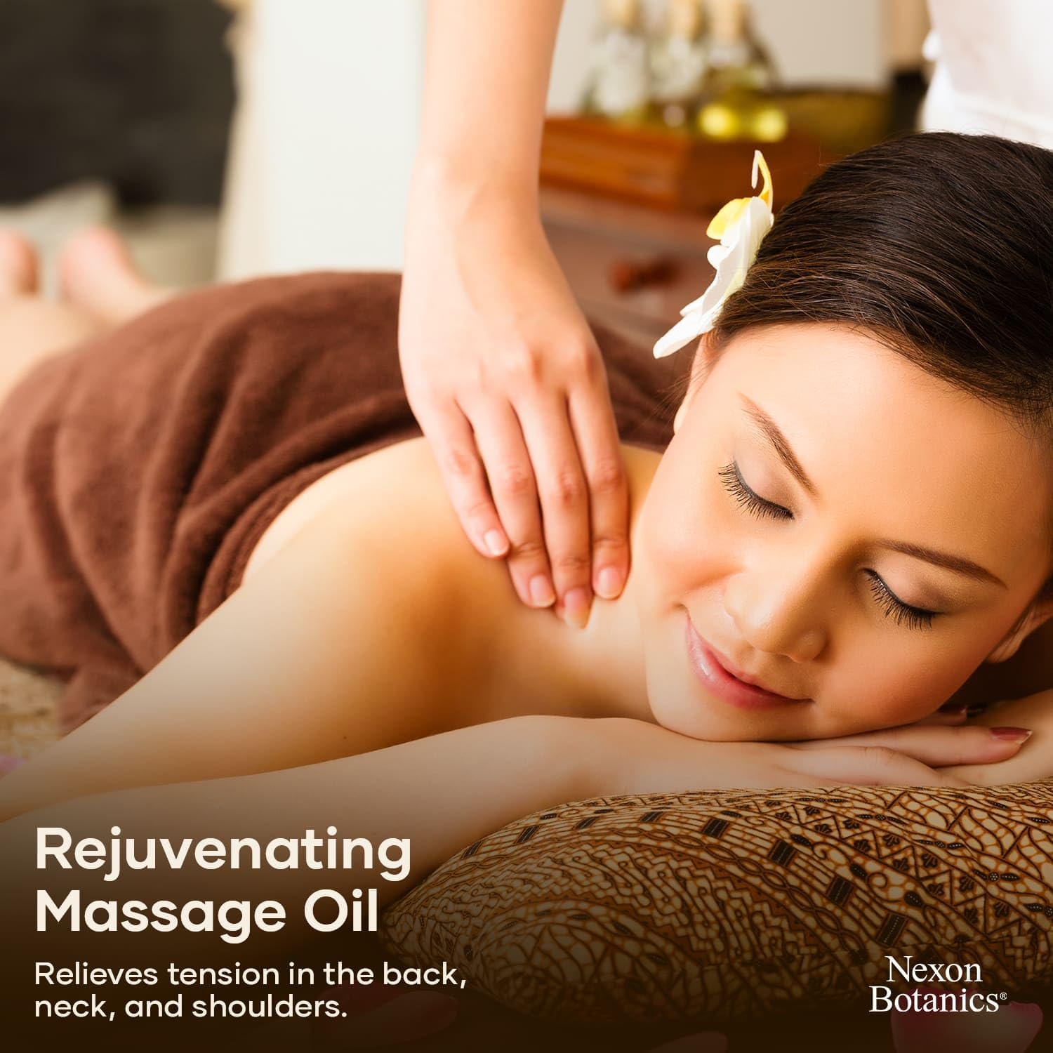 Sore Muscle Massage Oil for Massage Therapy & Gua Sha with Arnica 8 fl oz | Refreshing and Relaxing - Natural Oil Blend with Peppermint and Lavender Oil - Nexon Botanics - Image 6