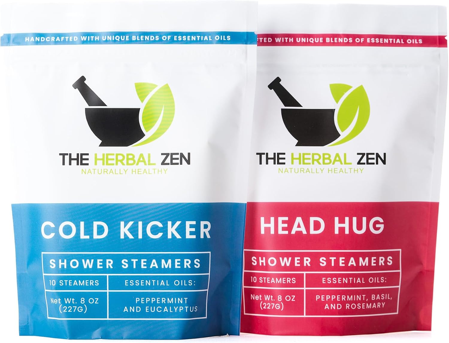 The Herbal Zen Shower Steamers Aromatherapy Gift for Women & Men - 20 Ct | Cold Kicker + Head Hug Combo | Soothing Shower Bomb Tablets | Natural Essential Oils for Relief & Relaxation | Made in USA
