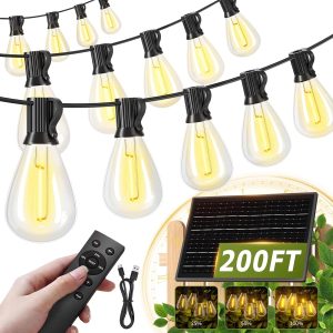 200FT Solar String Lights Outdoor W...