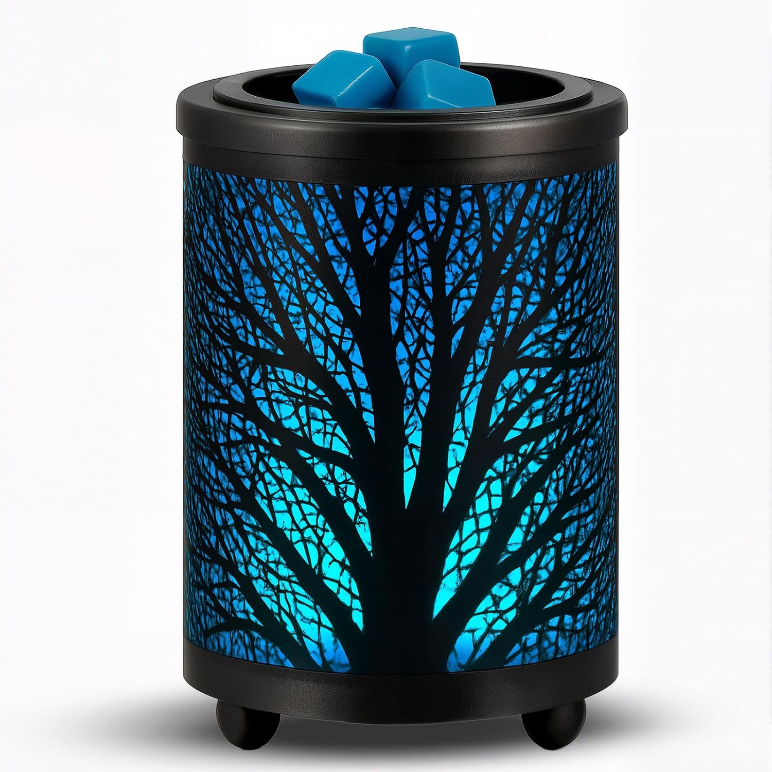 Leyoue Electric Wax Melt Warmer PTC Heating Plate with 7 Colors LED Changing Light Wax Warmer Fragrance Warmer for Home Office Gifts & Decor(Black Forest) | Fragrance Warmer Lamp, Electric Wax Heater for Scented Wax Cubes, Home Decor & Gift Choice