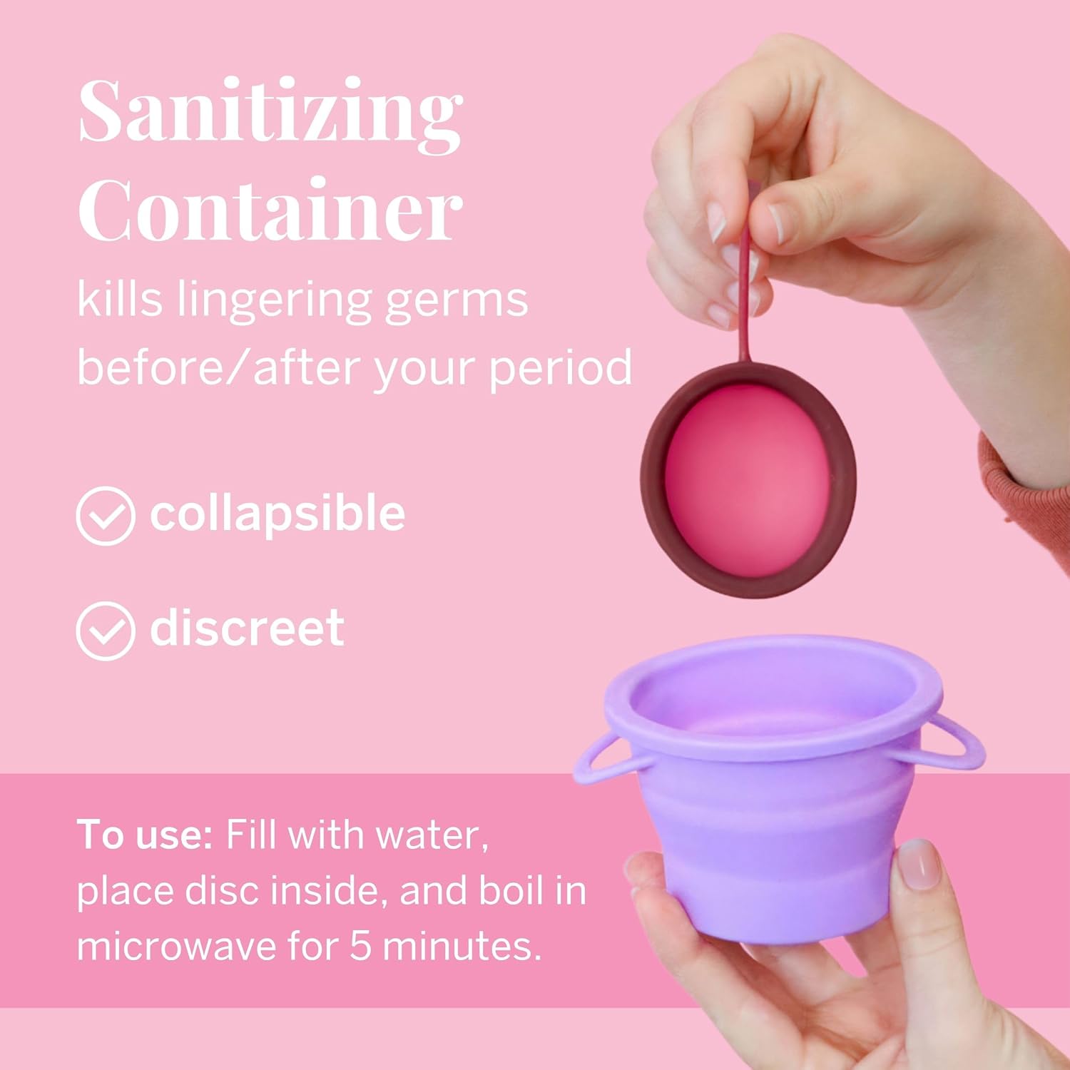 Pixie Menstrual Disc Kit for Feminine Care - Pixie Discs are Designed to Remove Like Tampons - 100% Medical-Grade Silicone - Best Period Disc Starter Kit - Proven to Become A Successful Disc User - Image 6