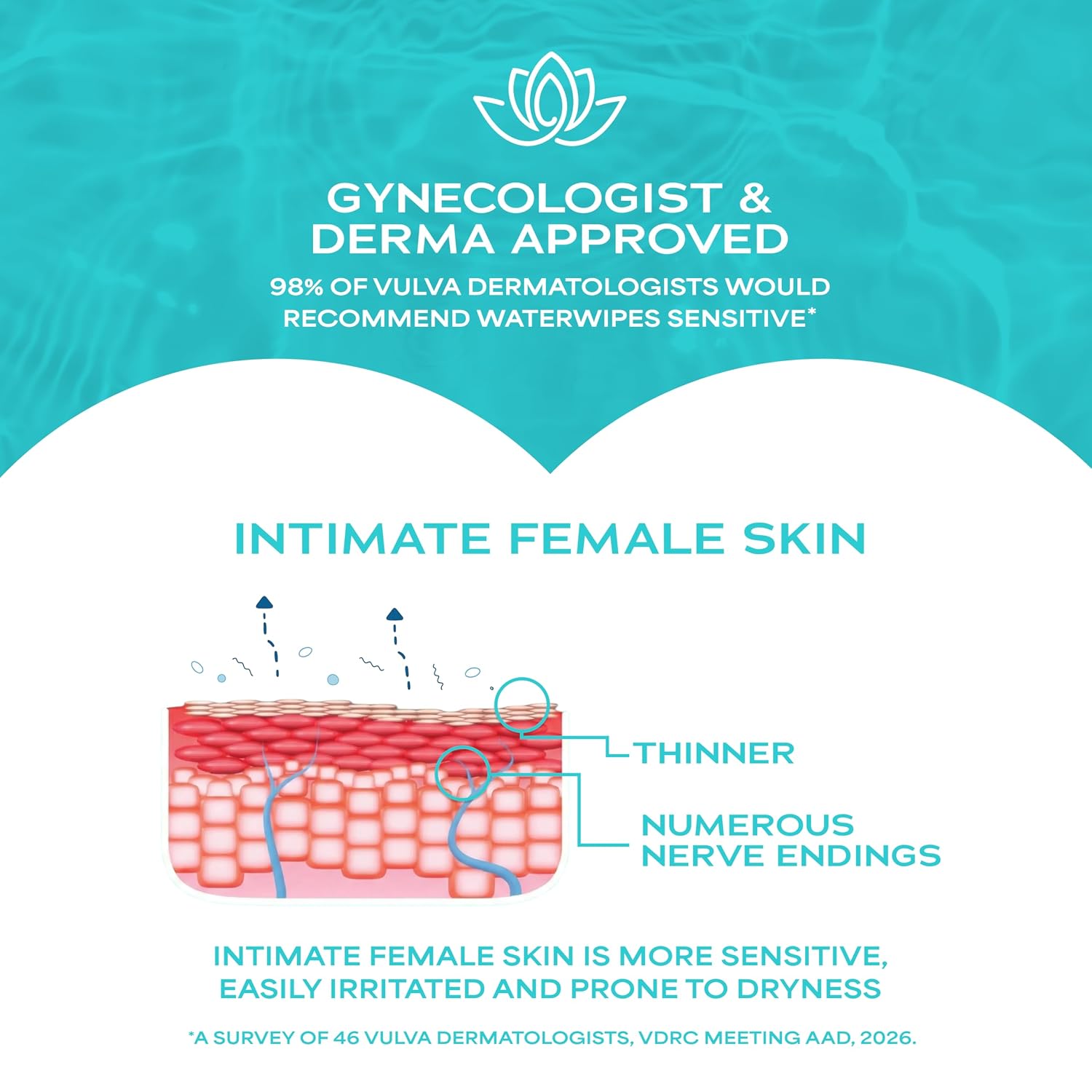 WaterWipes Sensitive Feminine Wipes, 99.9% Purified Water, pH Friendly for Daily Intimate Care, Gynecologist Approved, Fragrance Free, 112 Count (4 Packs) - Image 9