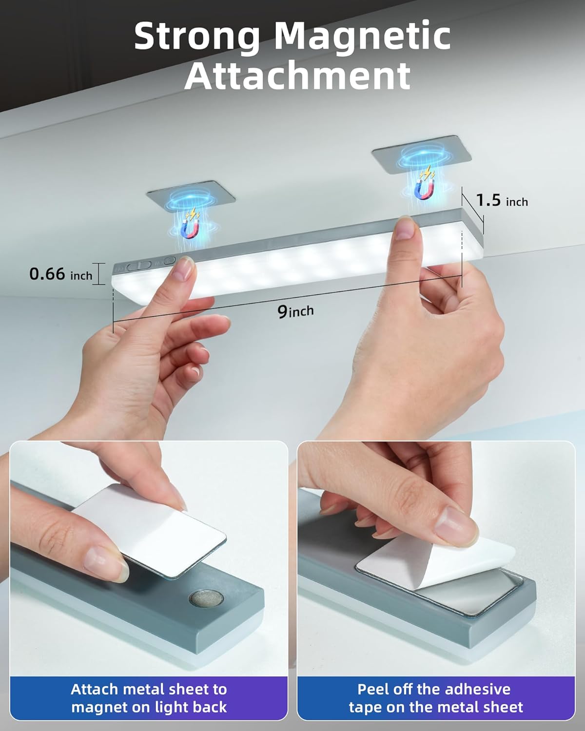 EZVALO 80RGB Color Changing Under Cabinet Lighting, Led Shelf Lights | Wireless, Rechageable, Magnetic, Remote Control, Color Changing, Diammble, DIY Mode, 1800mAh Battery, Memory Function - Image 8