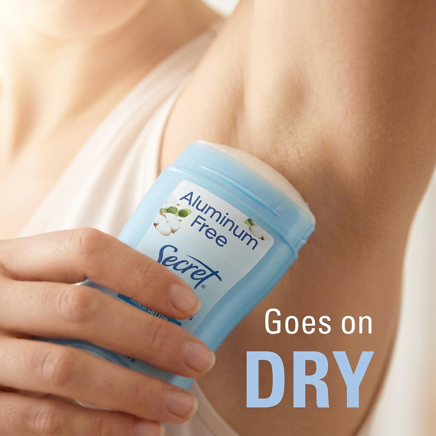 Secret Aluminum Free Deodorant for Women, 48hr Odor Protection, Free of Parabens Dyes Talc & Baking Soda, PH Balancing Minerals, Dry Solid, Cotton Scent, 2.4 oz - Image 5