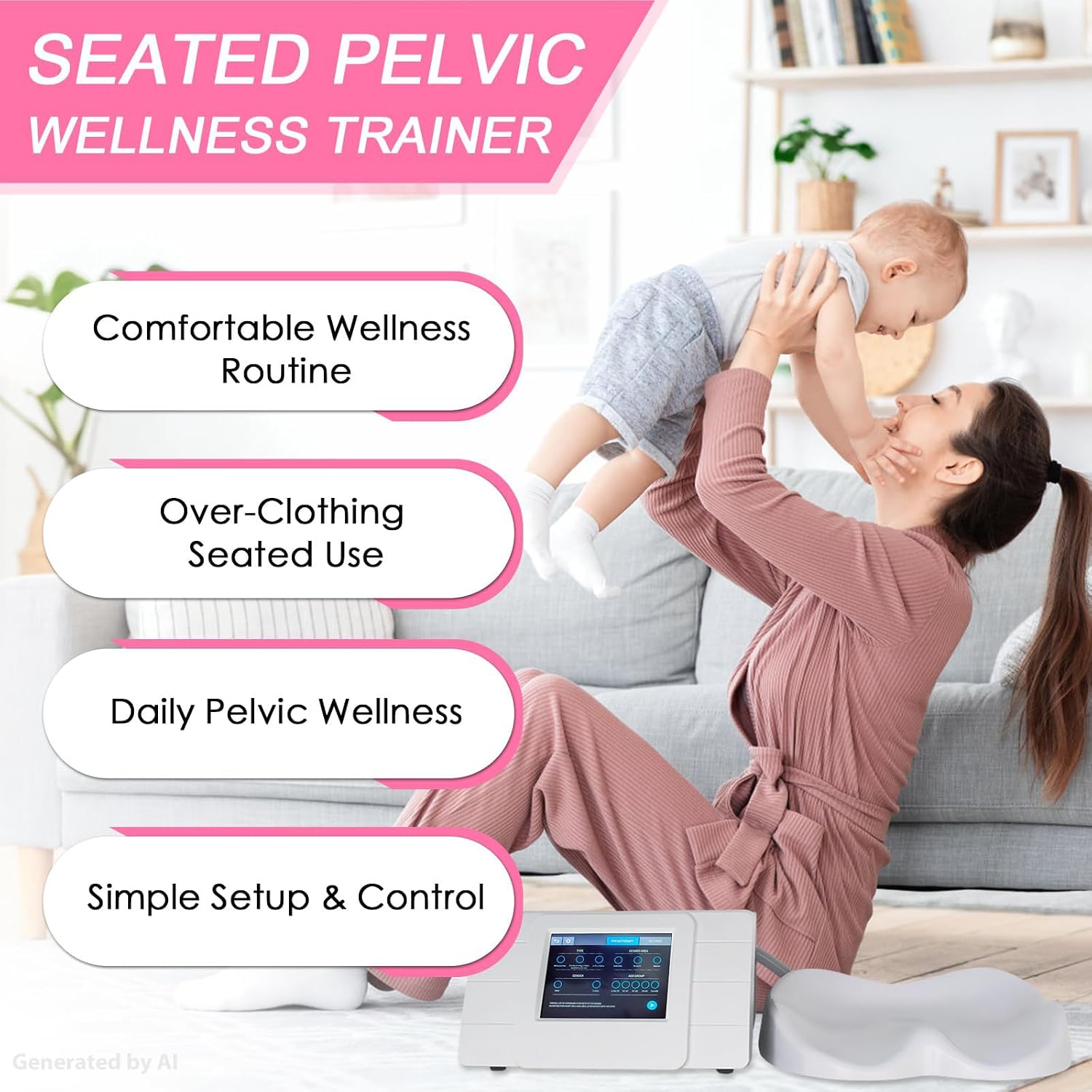 Adjustable Pelvic Floor Exerciser for Pelvic Wellness at-Home Pelvic Strengthening Training Device for Men & Women Portable Kegel Device for Muscle Toning - Image 3