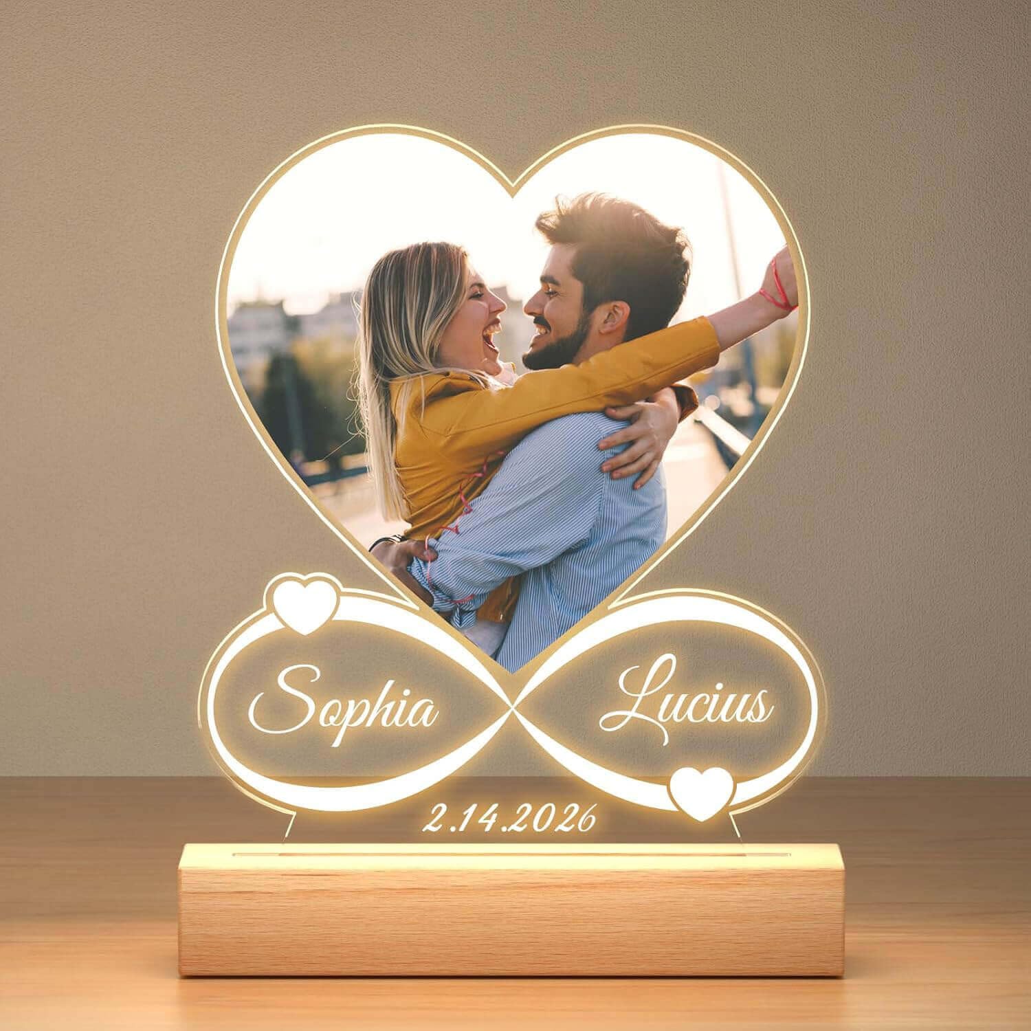 KoxSmar Custom Picture Frames, Personalized Photo Frame, Customized Picture Frames, Personalized Anniversary Photo Gifts for Women Men Her Him Girlfriend Boyfriend Couple Wife Husband