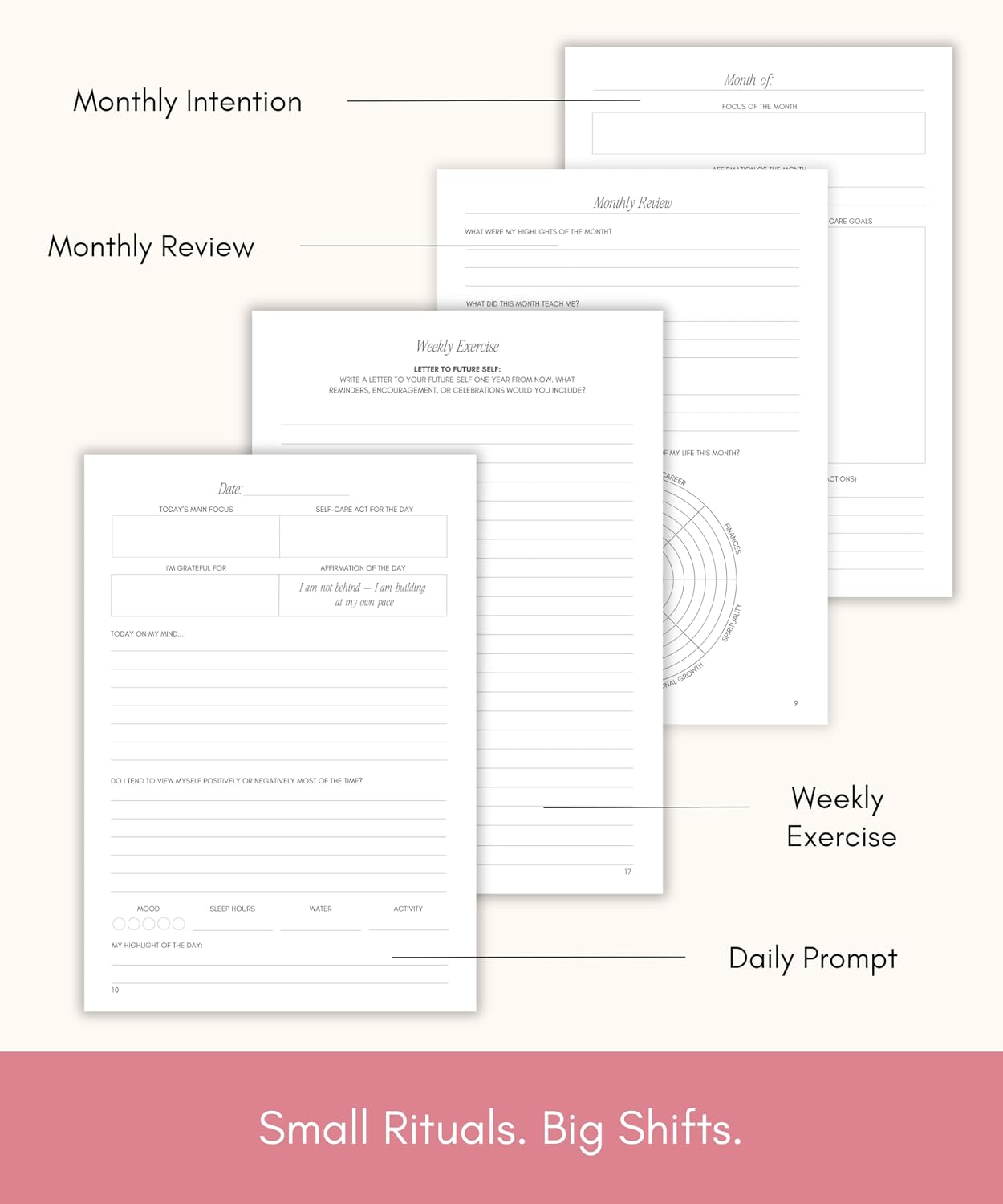 Lamare Self Care Journal for Women – Guided Self Love Workbook for Women | Nurture Your Well-Being | Mental Health Journal and Wellness Planner for Mindful Living - Womens Self Care Gifts - Image 4