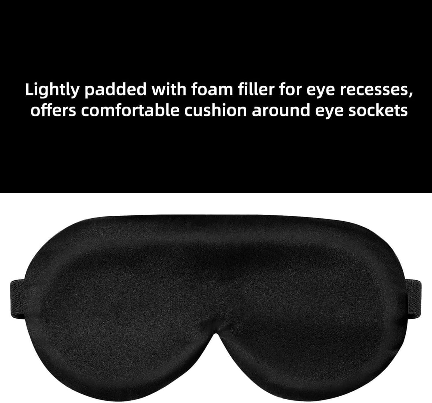 Alaska Bear Sleep Mask Silk Eye Cover with Shaped Pad, Machine Washable | Pressure-free Sleeping, Foam Insert, Upgrade Contour Over Conventional Flat Satin Eye Masks - Image 2