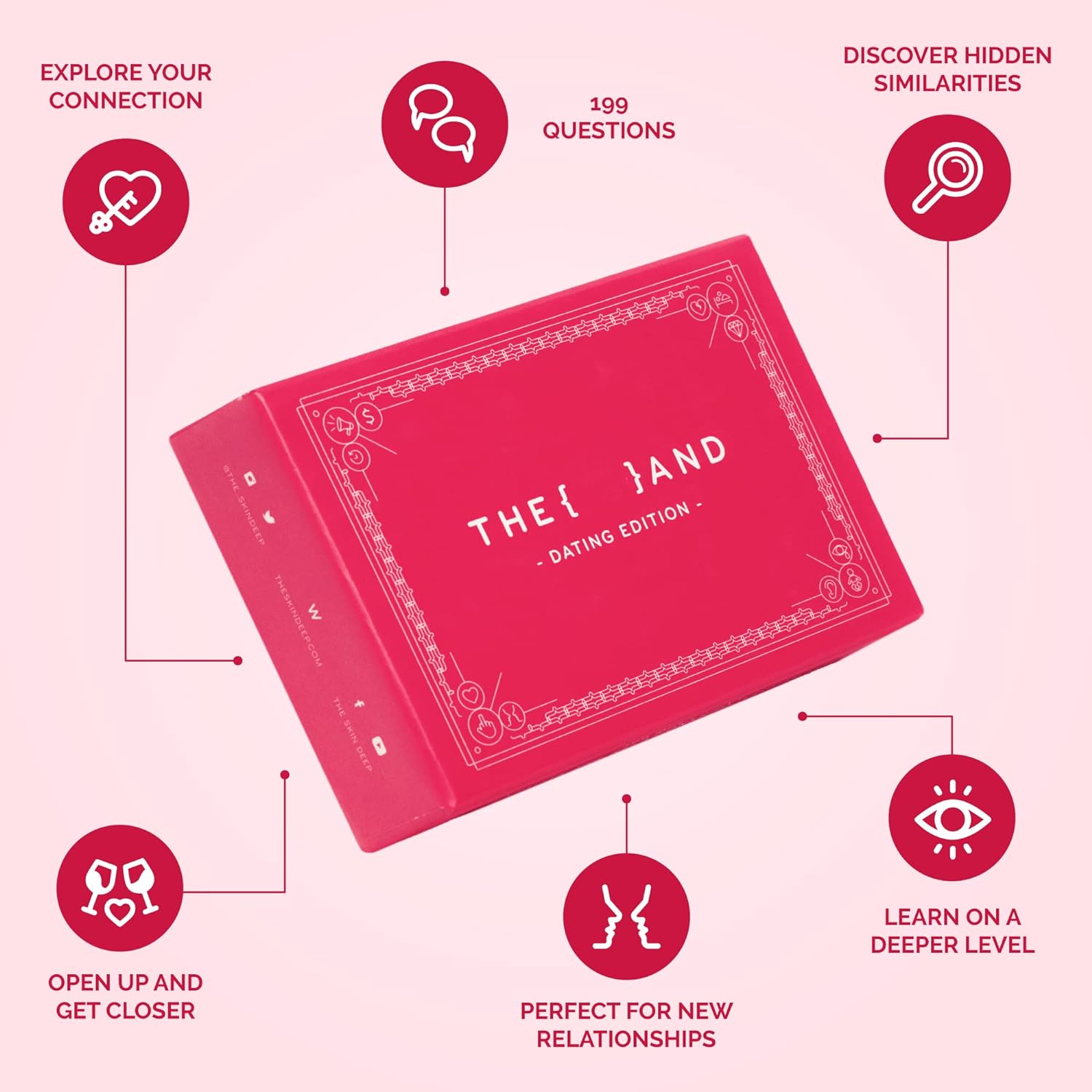 {THE AND} Dating Edition - 199 Thoughtful Conversation Cards for Dating Couples - Questions to Get to Know Your New Person & Create Connections - Fun Date Night Card Game for Adults by The Skin Deep - Image 2