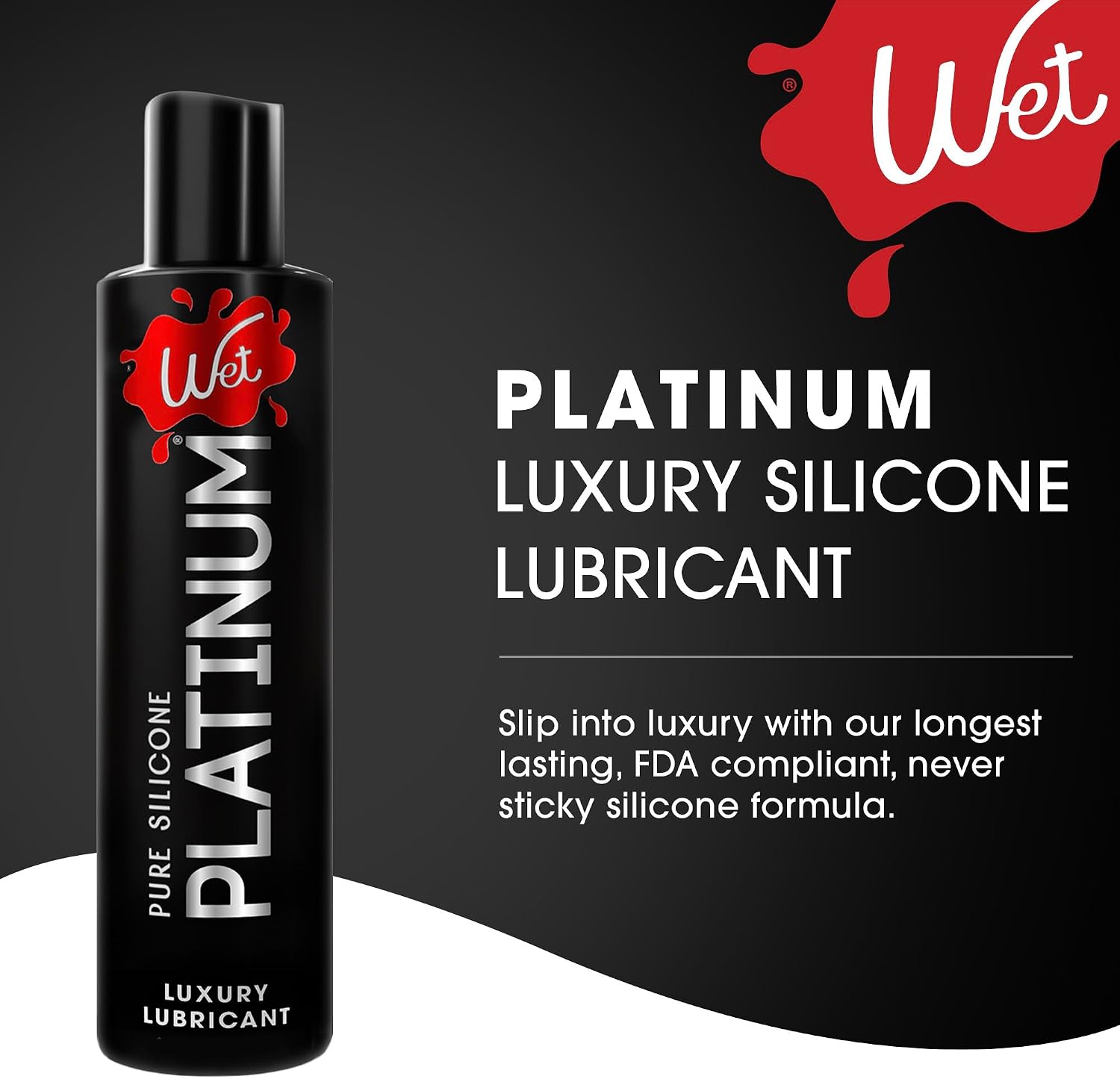 Wet Platinum Silicone-Based Personal Lubricant | Ultra Smooth, Super Slick, Hypoallergenic, Long-Lasting Performance, Waterproof Formula| Lube for Men, Women & Couples, 3 fl oz - Image 3