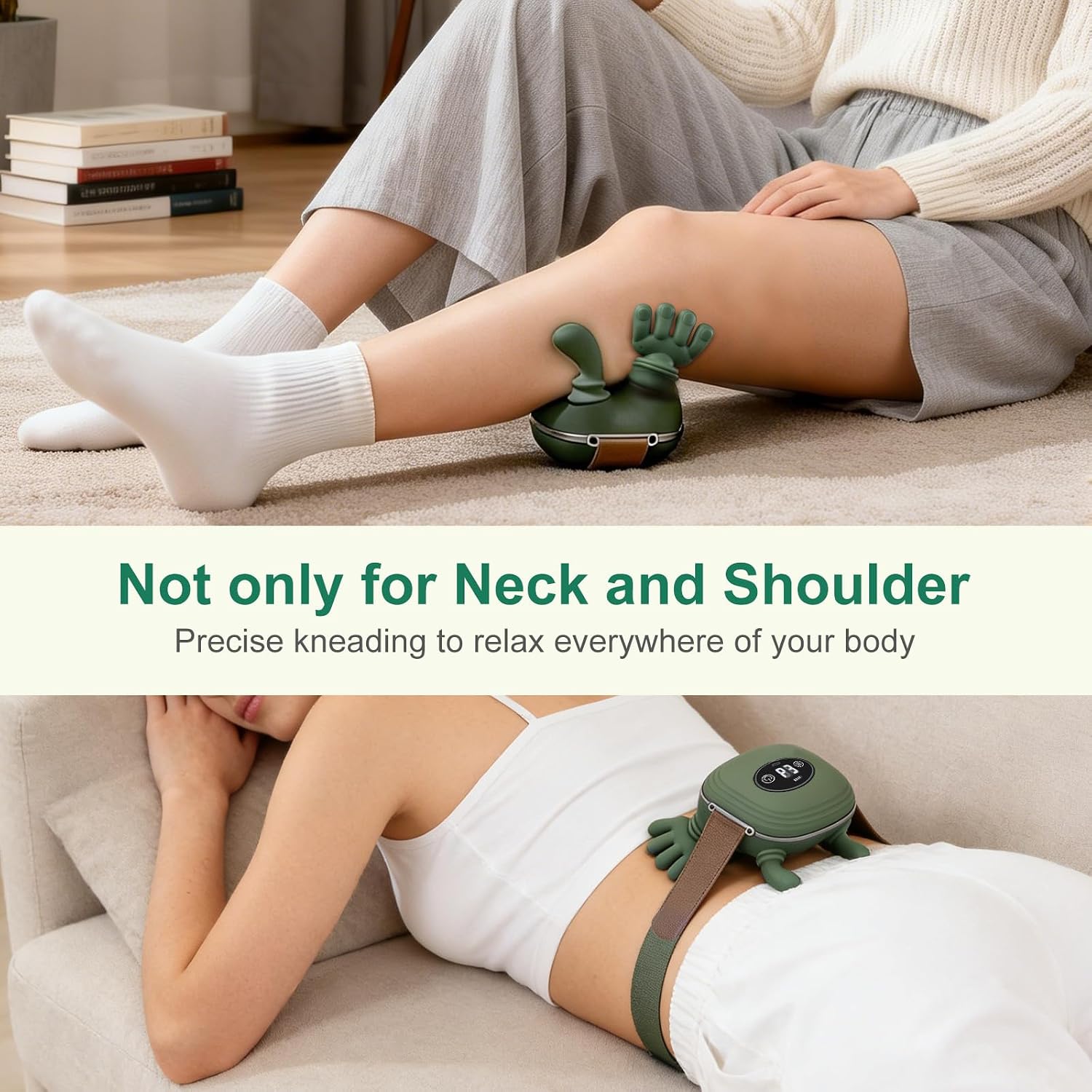 Human-Like Neck Massager with Heat for Pain Relief Deep Tissue, Cordless 4D Kneading Neck and Shoulder Massager with Bionic Fingers Massage and Screen, Ideal Gifts for Women Men - Image 7