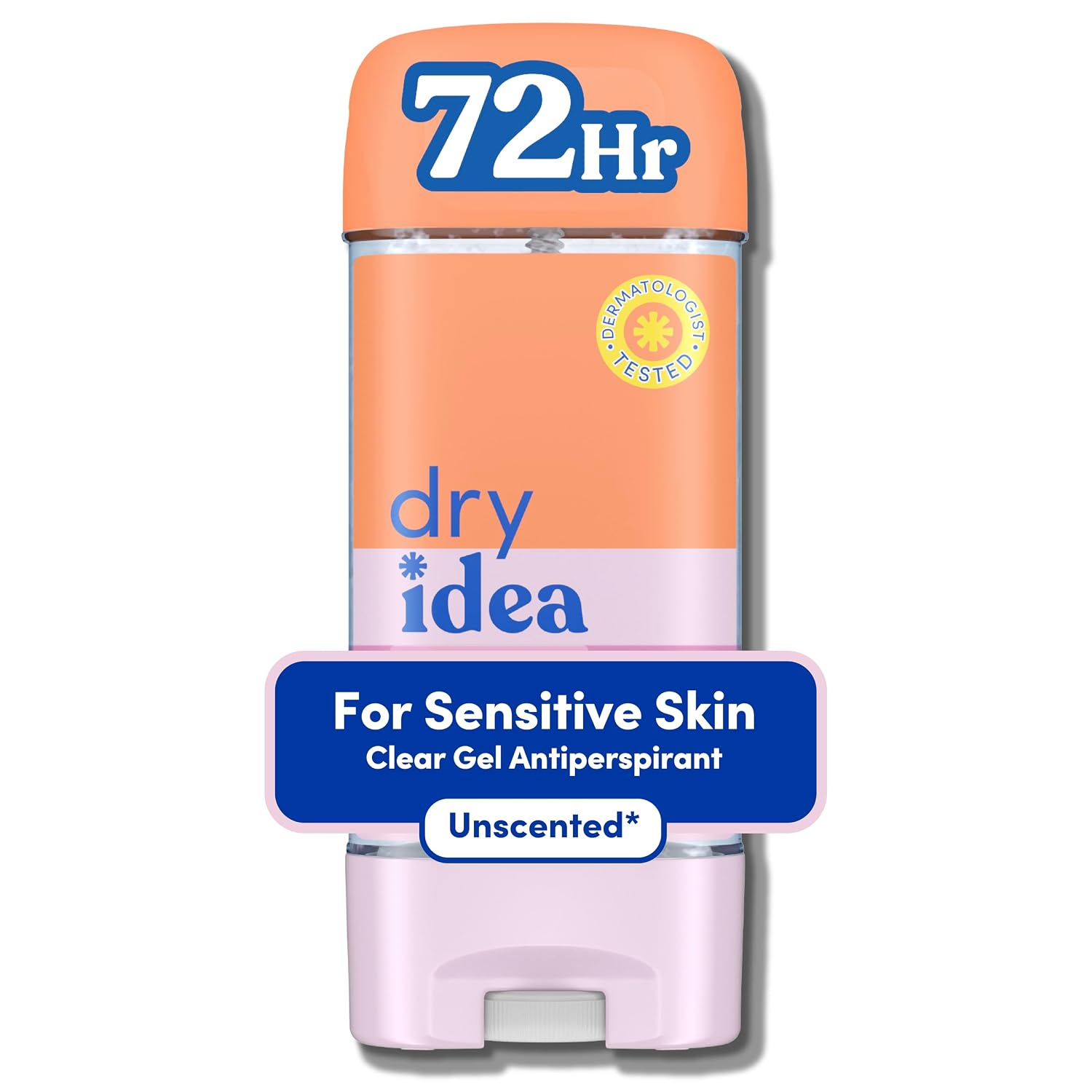 Dry Idea Gel Deodorant & Antiperspirant for Women - Hypoallergenic for Sensitive Skin, 2X Longer Sweat Protection*, 72Hr Odor Control, Unscented, Womens Deodorant, 3 oz