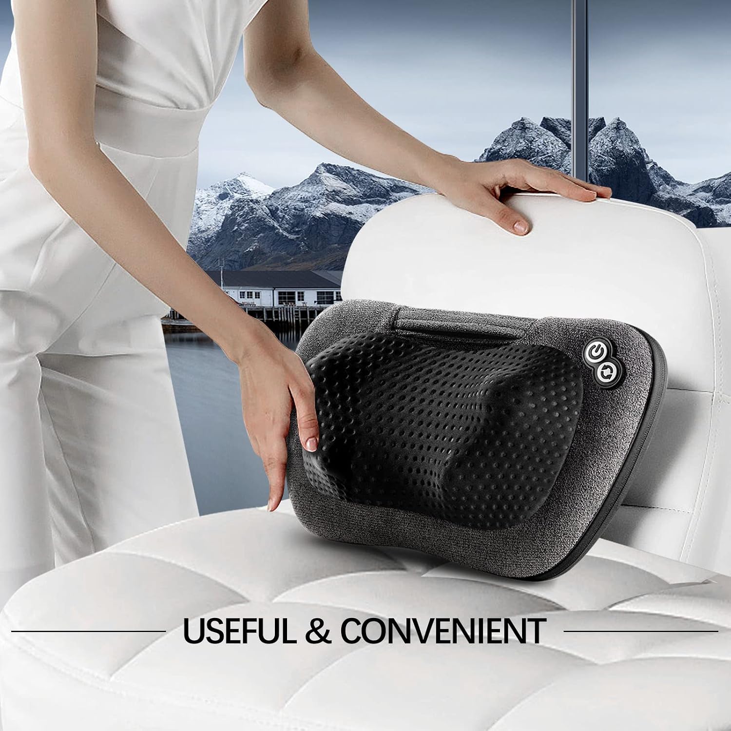 VIKTOR JURGEN Back Massager, Neck Massager with Heat, Massage Pillow Gifts for Men & Women, Electric Shiatsu Back Massager, Deep Kneading Shoulder Massager for Full Body Muscle,Massage at Home, Car | Electric 3D Kneading Massage Pillow for Neck, Shoulder, Back, Christmas for Men Women Dad Wife Mom Gifts (NOT Cordless) - Image 8
