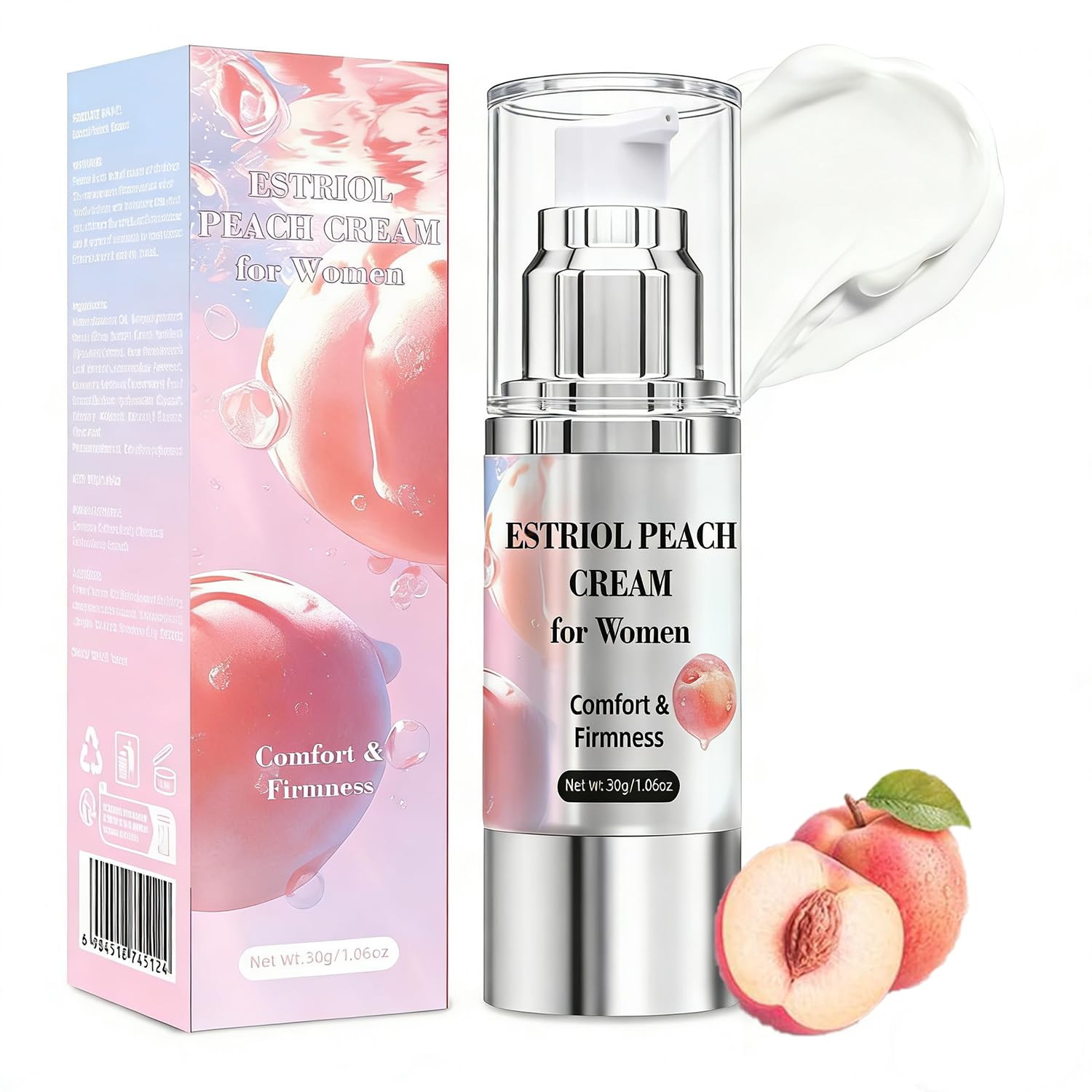 Vaginal Moisturizers Cream for Women | Intimate Care Cream | Menopause Support | Lightweight Hydrating Formula with Natural Peach Essence | Soothing Moisture for Daily Intimate Skin Care | 30ml