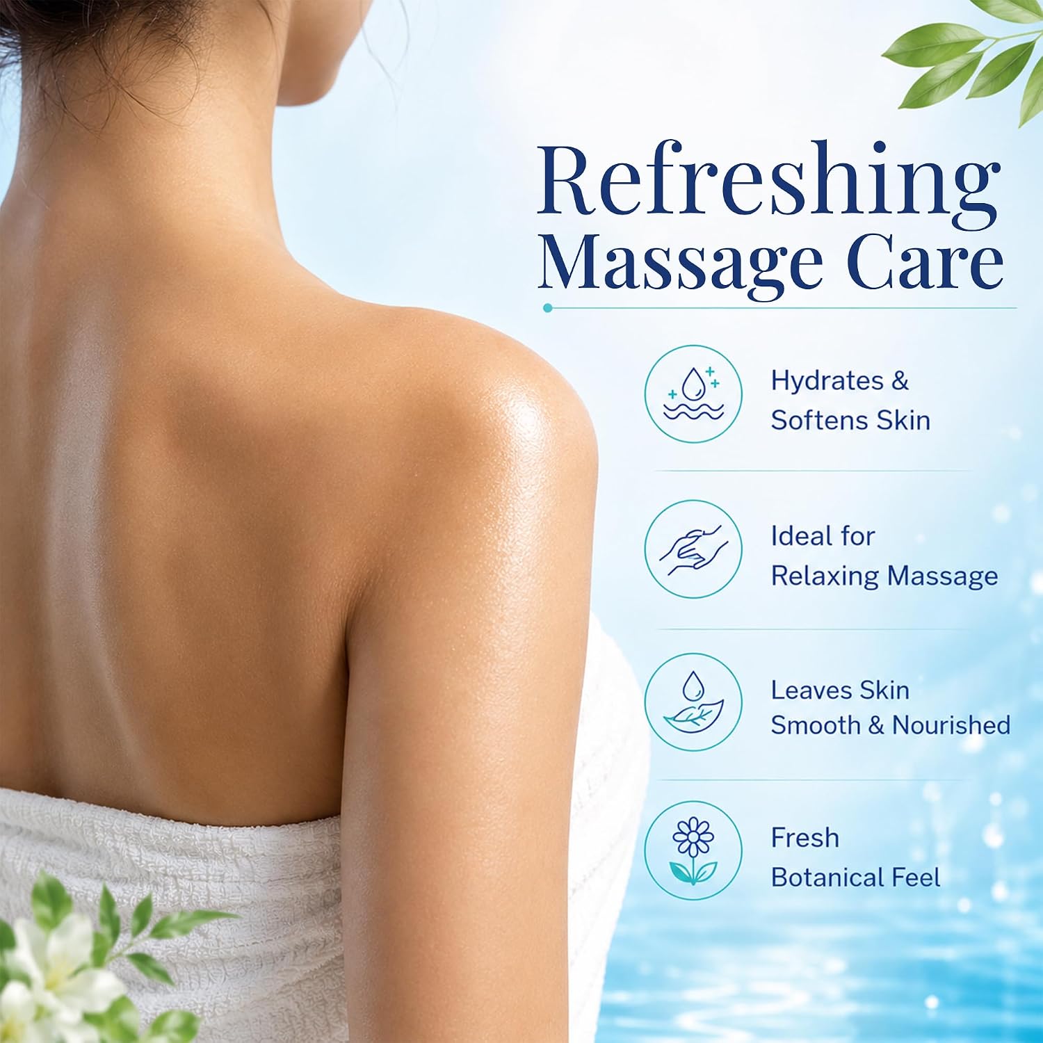 Lymphatic Massage Oil for Massage Therapy & Gua Sha with Arnica 8 fl oz | Lightweight, Non-Greasy, and Fast-Absorbing Blend - Floral Scent of Lavender, Orange & Vanilla - Nexon Botanics - Image 2
