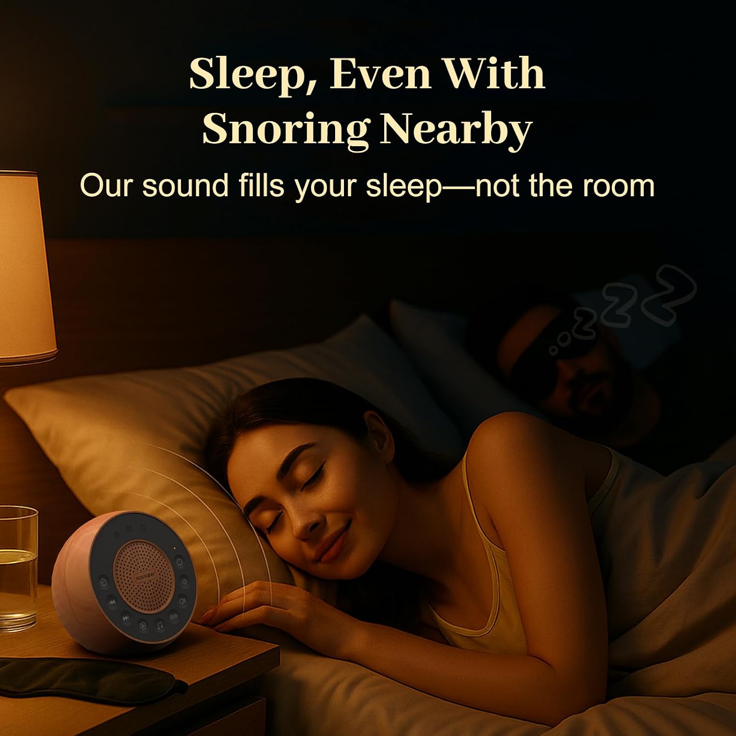 Housbay White Noise Machine with 31 Soothing Sounds, 5W Loud Stereo Sound, Auto-Off Timer, Adjustable Volume, Sleep Sound Machine for Baby, Kid, Adult -Wood Grain - Image 3