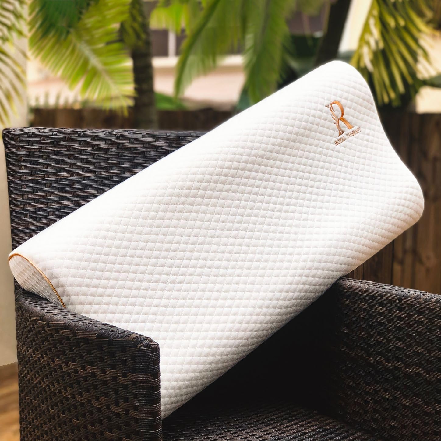 Royal Therapy Memory Foam Pillow, Queen Neck Pain Relief, Contour Cervical Pillow, for Neck and Shoulder Pain, Side, Back and Stomach Sleeper, 24x14x5 inches - Image 9