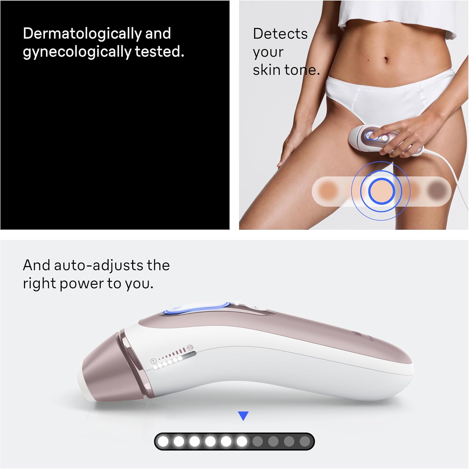 Braun Skin i-Expert Smart IPL PL7219 at Home Laser Hair Removal for Women and Men with App, Premium Pouch, Venus Razor, 2 Smart Heads, Facial Trimmer - Image 6